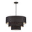 Livex Bainbridge 5Lt Medium Pendant Chandelier, Black/Black/White