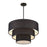 Livex Bainbridge 5Lt Medium Pendant Chandelier, Black/Black/White