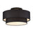 Livex Bainbridge 3Lt Large Semi-Flush, Black/Black/White