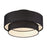 Livex Bainbridge 3Lt Large Semi-Flush, Black/Black/White