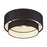 Livex Bainbridge 3Lt Large Semi-Flush, Black/Black/White