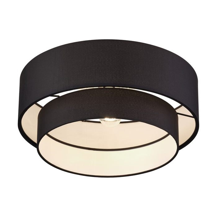 Livex Bainbridge 3Lt Large Semi-Flush, Black/Black/White