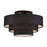 Livex Bainbridge 4Lt Extra Large Semi-Flush, Black/Black/White - 50268-04