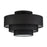 Livex Bainbridge 4Lt Extra Large Semi-Flush, Black/Black/White