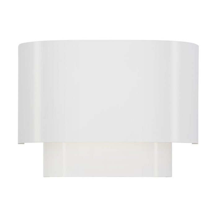Livex Springview 1Lt ADA Sconce, White/White Metal/Shiny White - 50299-03