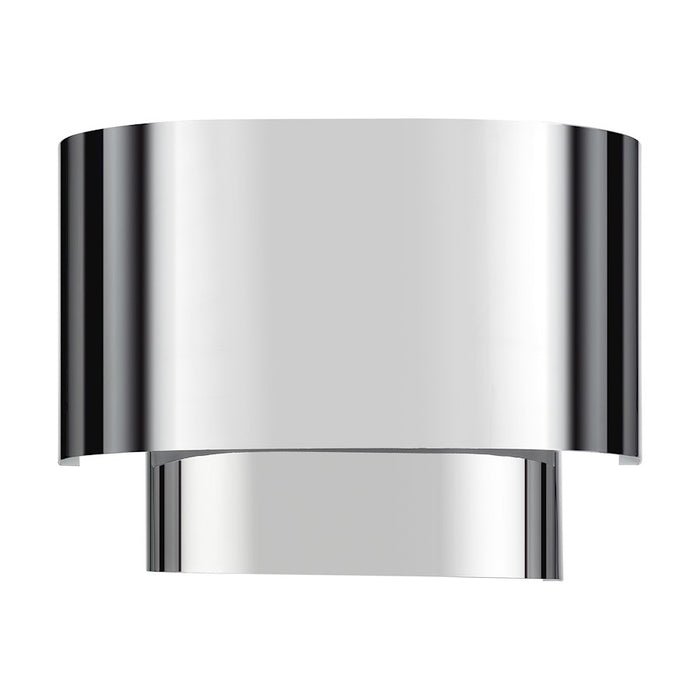 Livex Springview 1Lt ADA Sconce, Chrome/Chrome Metal/White