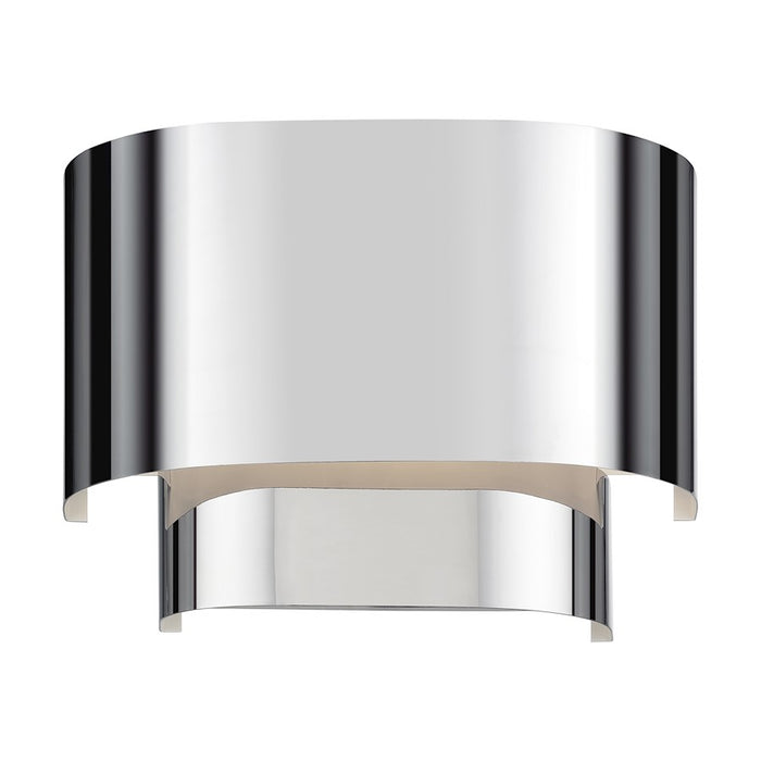 Livex Springview 1Lt ADA Sconce, Chrome/Chrome Metal/White