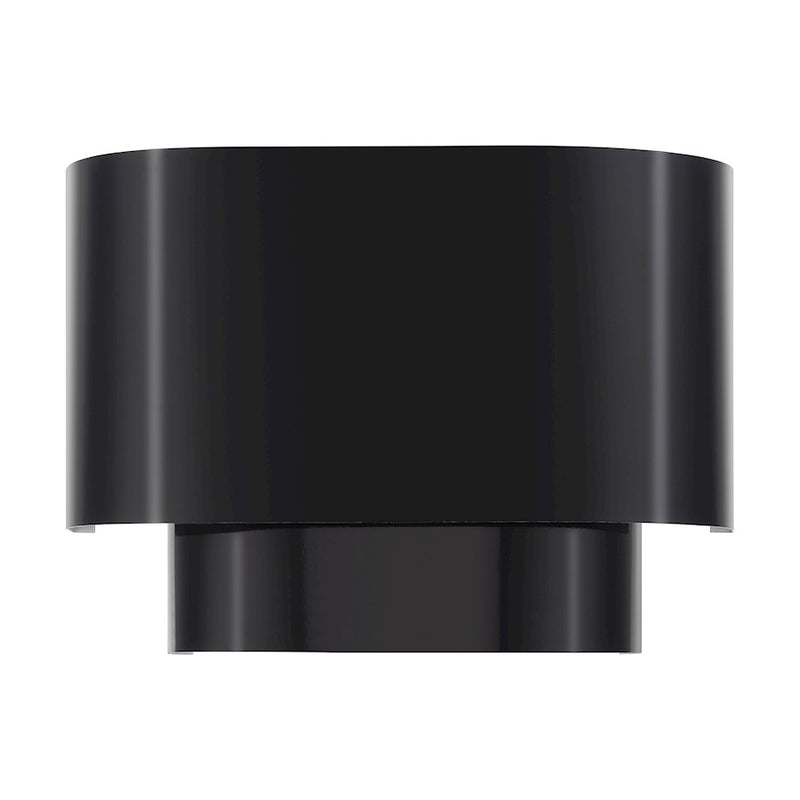 Livex Springview 1Lt ADA Sconce, Black/Black Metal/White