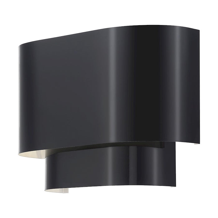 Livex Springview 1Lt ADA Sconce, Black/Black Metal/White