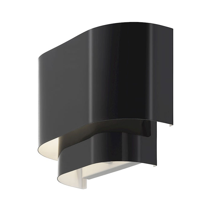 Livex Springview 1Lt ADA Sconce, Black/Black Metal/White