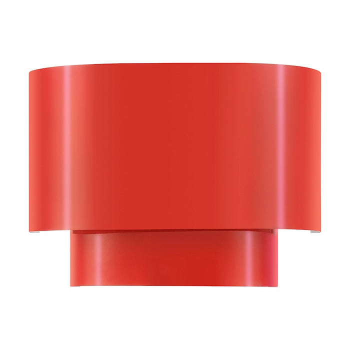Livex Springview 1Lt ADA Sconce, Red/Red Metal/White