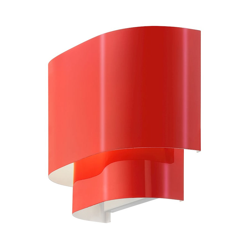 Livex Springview 1Lt ADA Sconce, Red/Red Metal/White