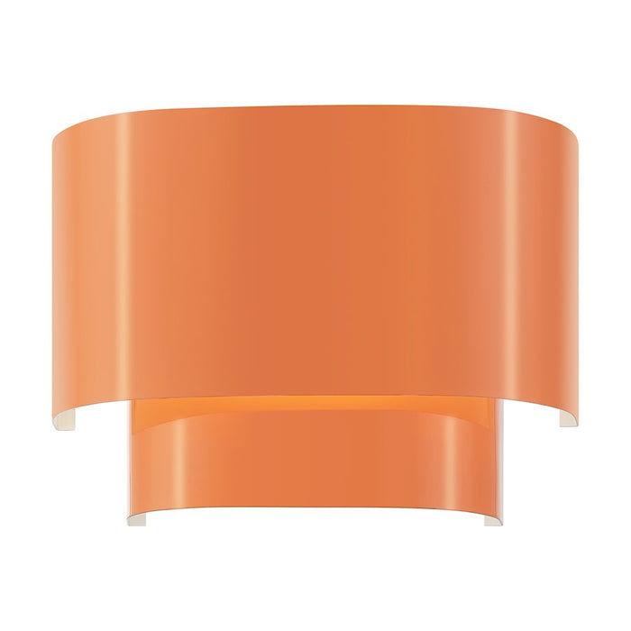 Livex Springview 1Lt ADA Sconce, Orange/Orange Metal/White