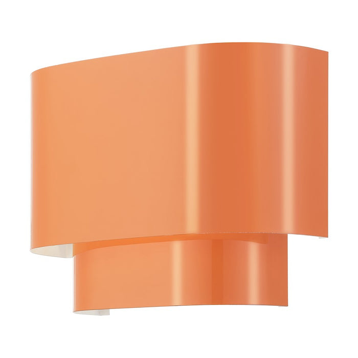 Livex Springview 1Lt ADA Sconce, Orange/Orange Metal/White
