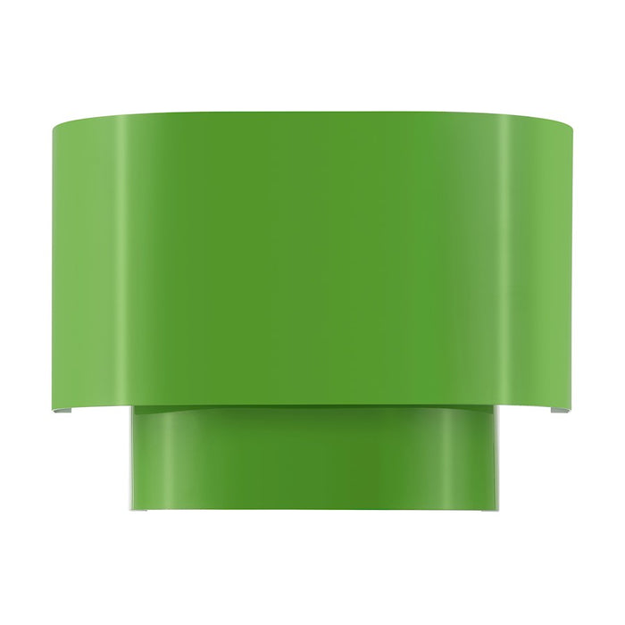 Livex Springview 1Lt ADA Sconce, Green/Green Metal/White