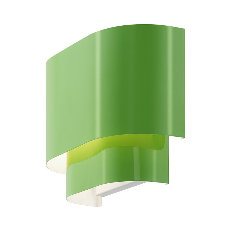 Livex Springview 1Lt ADA Sconce, Green/Green Metal/White