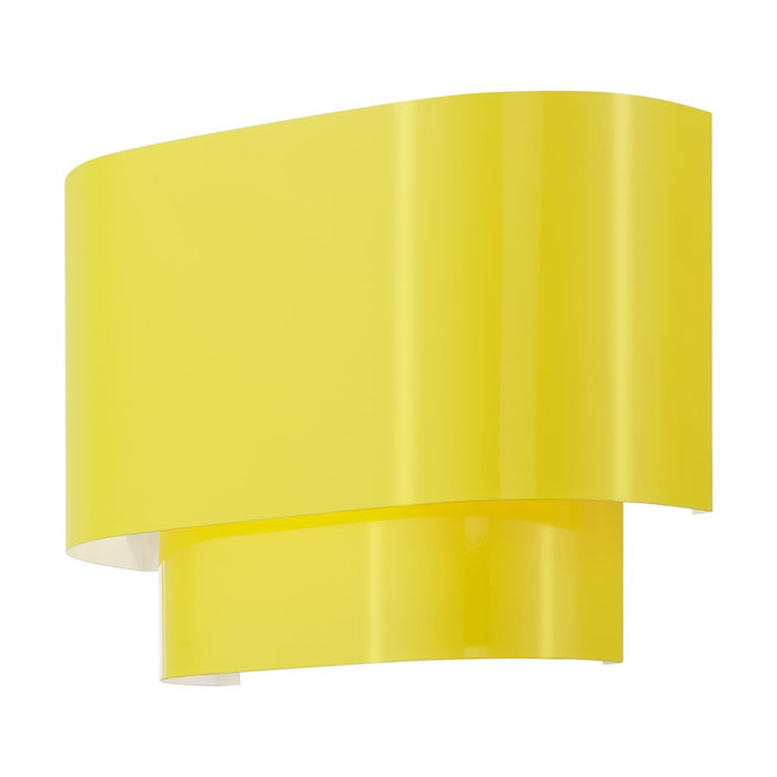 Livex Springview 1Lt ADA Sconce, Yellow/Yellow Metal/White