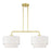 Livex Manorwood 2Lt Large Linear Chandelier, Gold/White/White Fabric - 50302-33