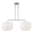 Livex Manorwood 2Lt Large Linear Chandelier, Nickel/White/White - 50302-91