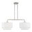 Livex Manorwood 2Lt Large Linear Chandelier, Nickel/White/White