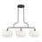 Livex Manorwood 3Lt XL Linear Chandelier, Bronze/White/White Fabric - 50303-07