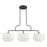 Livex Manorwood 3Lt XL Linear Chandelier, Bronze/White/White Fabric