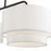 Livex Manorwood 3Lt XL Linear Chandelier, Bronze/White/White Fabric