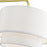 Livex Manorwood 3Lt XL Linear Chandelier, Gold/White/White Fabric