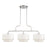 Livex Manorwood 3Lt XL Linear Chandelier, Nickel/White/White Fabric - 50303-91
