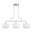 Livex Manorwood 3Lt XL Linear Chandelier, Nickel/White/White Fabric