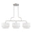 Livex Manorwood 3Lt XL Linear Chandelier, Nickel/White/White Fabric