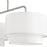Livex Manorwood 3Lt XL Linear Chandelier, Nickel/White/White Fabric