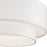 Livex Manorwood 3Lt Semi-Flush, Bronze/White Fabric