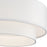 Livex Manorwood 3Lt Semi-Flush, Gold/White Fabric