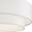 Livex Manorwood 3Lt Semi-Flush, Brushed Nickel/White Fabric