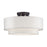 Livex Manorwood 3Lt Semi-Flush, Bronze/White/White Fabric - 50306-07