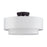Livex Manorwood 3Lt Semi-Flush, Bronze/White/White Fabric