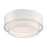Livex Manorwood 3Lt Semi-Flush, Bronze/White/White Fabric