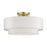 Livex Manorwood 3Lt Semi-Flush, Gold/White/White Fabric - 50306-33