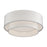 Livex Manorwood 3Lt Semi-Flush, Gold/White/White Fabric