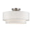Livex Manorwood 3Lt Semi-Flush, Brushed Nickel/White/White Fabric - 50306-91