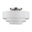 Livex Manorwood 4Lt Semi-Flush, Brushed Nickel/White/White Fabric