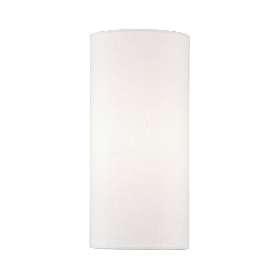 Livex Manorwood 1Lt ADA Sconce, White/White Fabric - 50310-03