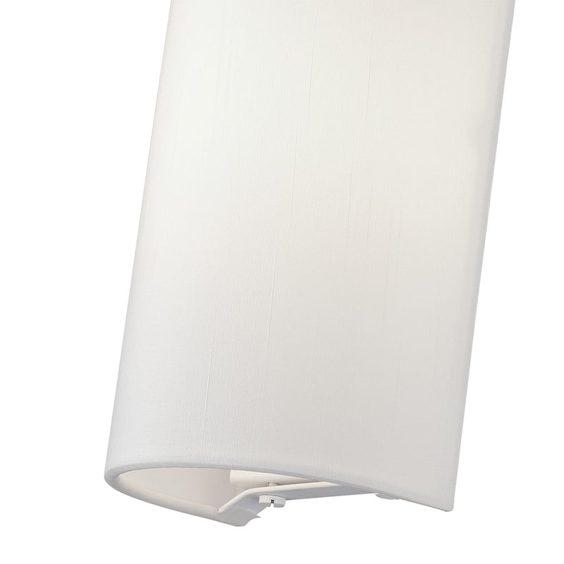 Livex Manorwood 1Lt ADA Sconce, White/White Fabric
