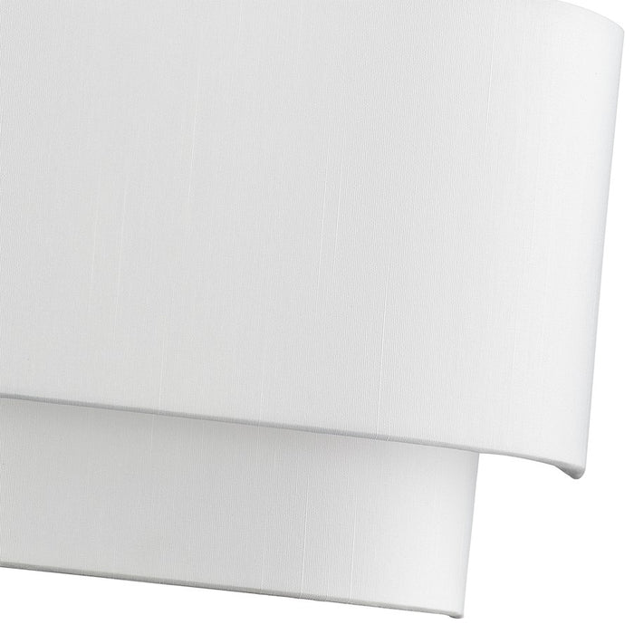 Livex Manorwood 1Lt ADA Sconce, White/White/White Fabric