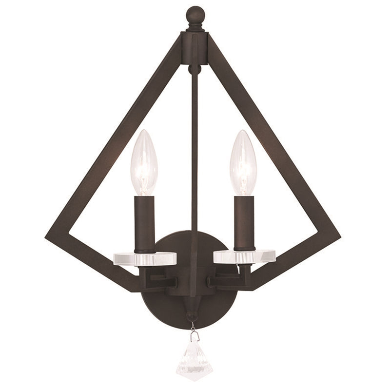 Livex Lighting Diamond Wall Sconces, Bronze