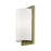 Livex Brenton 1Lt ADA Sconce, Brass/Hand Crafted Off-White Fabric