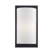 Livex Brenton 1Lt ADA Sconce, Black/Hand Crafted Off-White Fabric - 50860-04