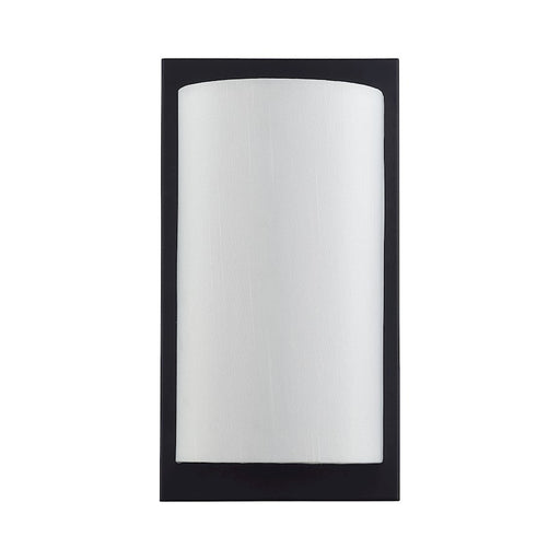 Livex Brenton 1Lt ADA Sconce, Black/Hand Crafted Off-White Fabric