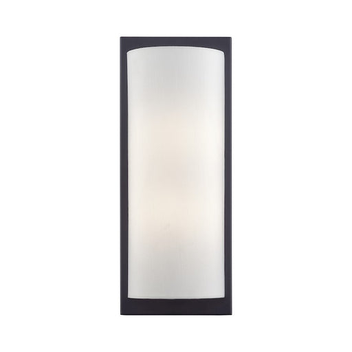 Livex Brenton 2Lt ADA Sconce, Black/Hand Crafted Off-White Fabric - 50861-04